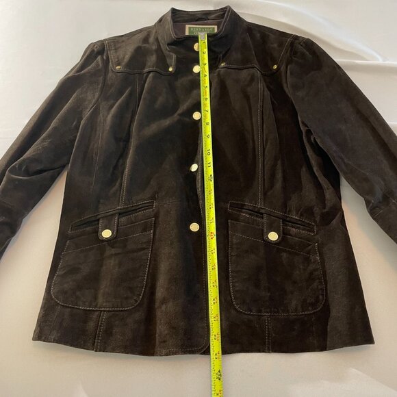Bernardo Vintage Chocolate Brown Suede Leather Jacket - Picture 14 of 16